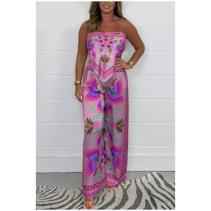 Sofia | Elegant Tropical Jumpsuit – Lightweight, Vibrant & Flattering