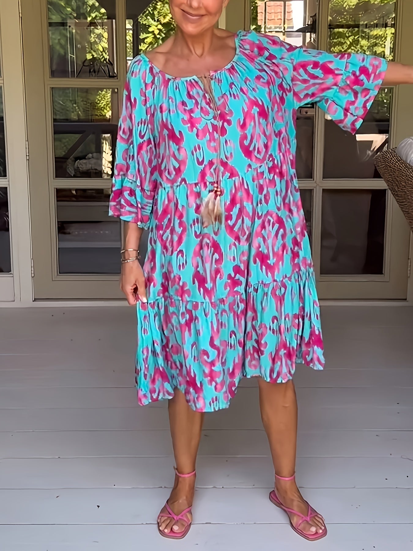 Jessy | Vibrant Abstract Dress – Light, Playful & Confident