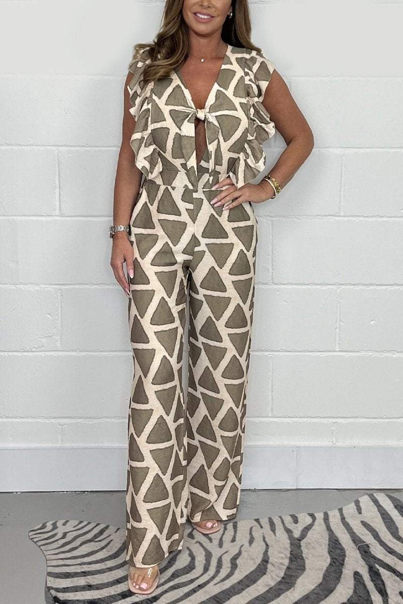 Kaylee | Geometric Print Jumpsuit – Modern, Flattering & Confident