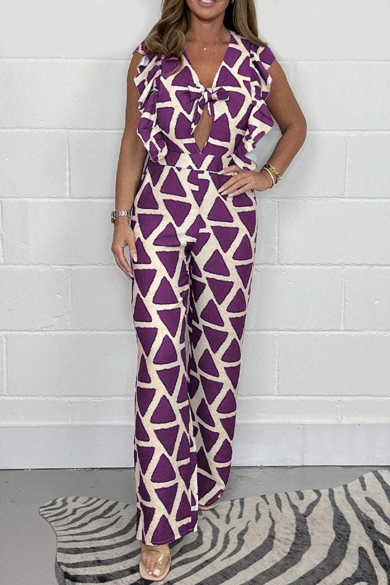 Kaylee | Geometric Print Jumpsuit – Modern, Flattering & Confident