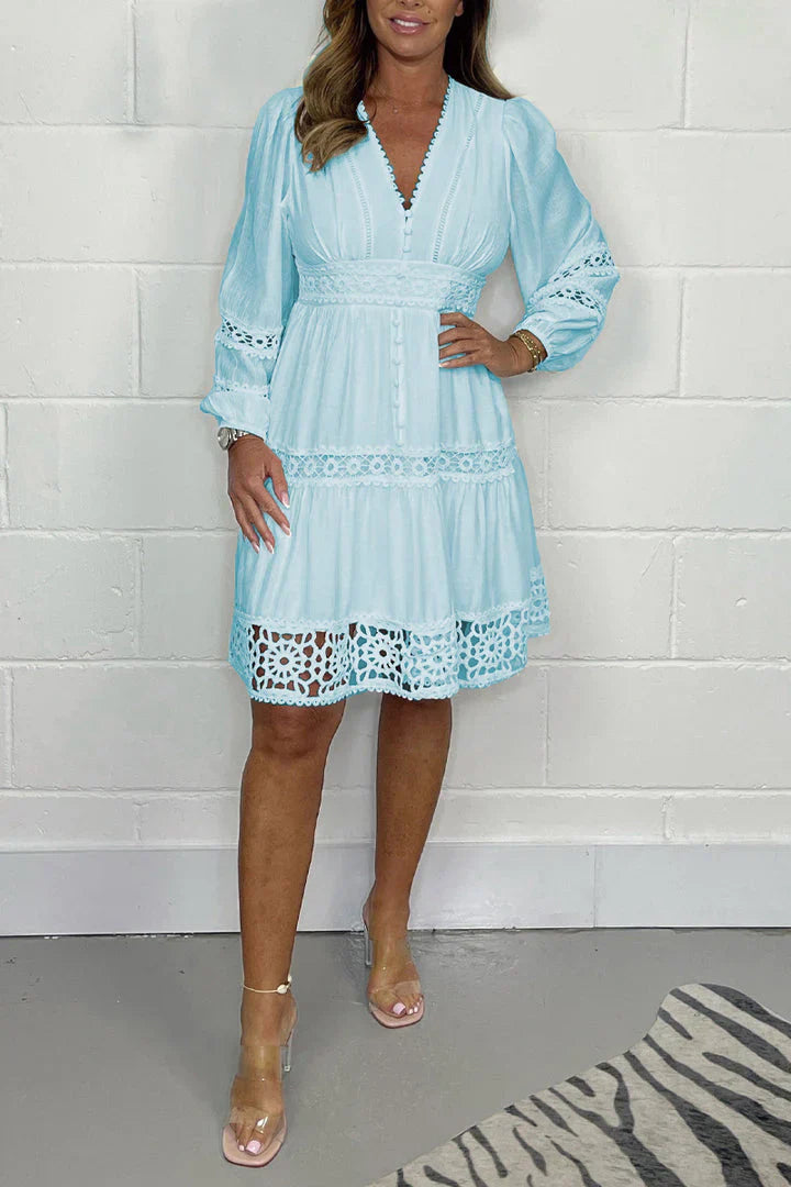 Jodie | Airy Flattering Lace Knee-Length Dress