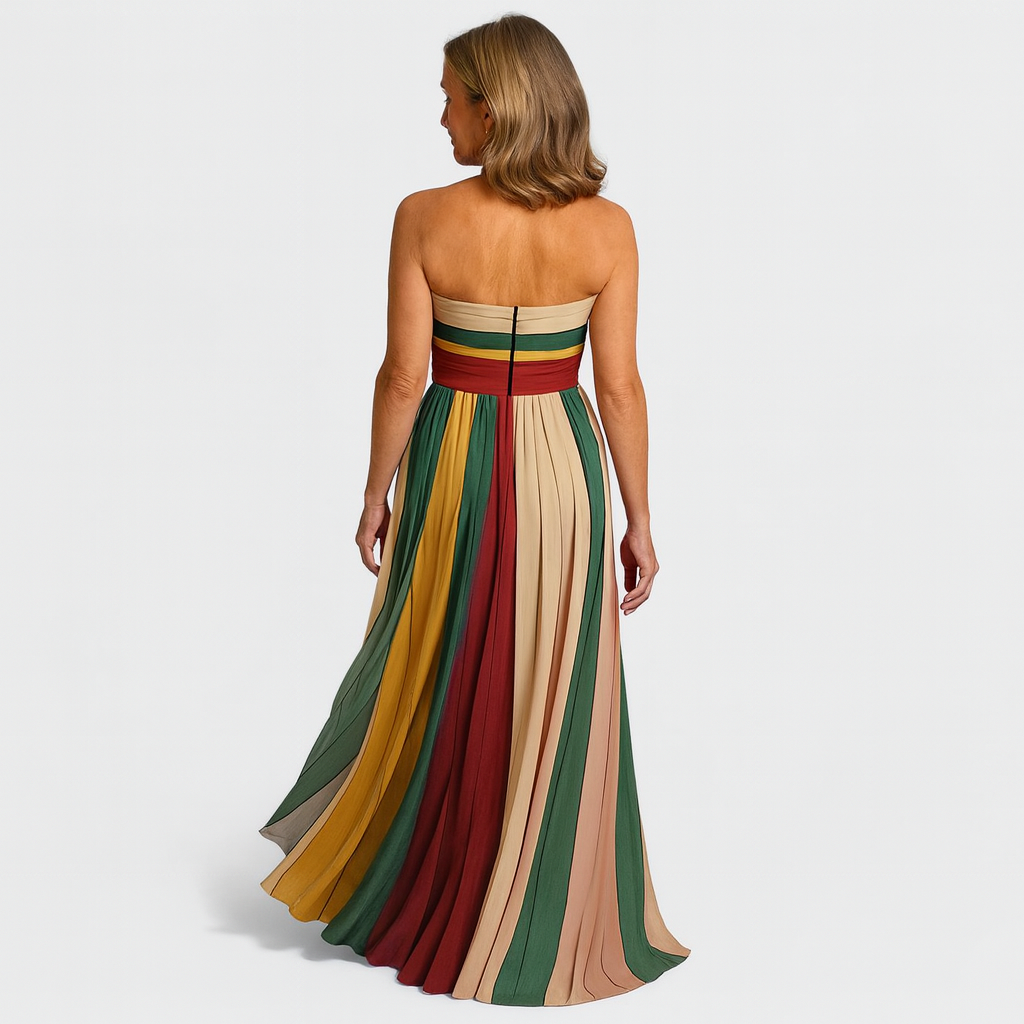 Aurora | Elegant Pleated Maxi Dress – Colourful, Flowy & Effortlessly Chic
