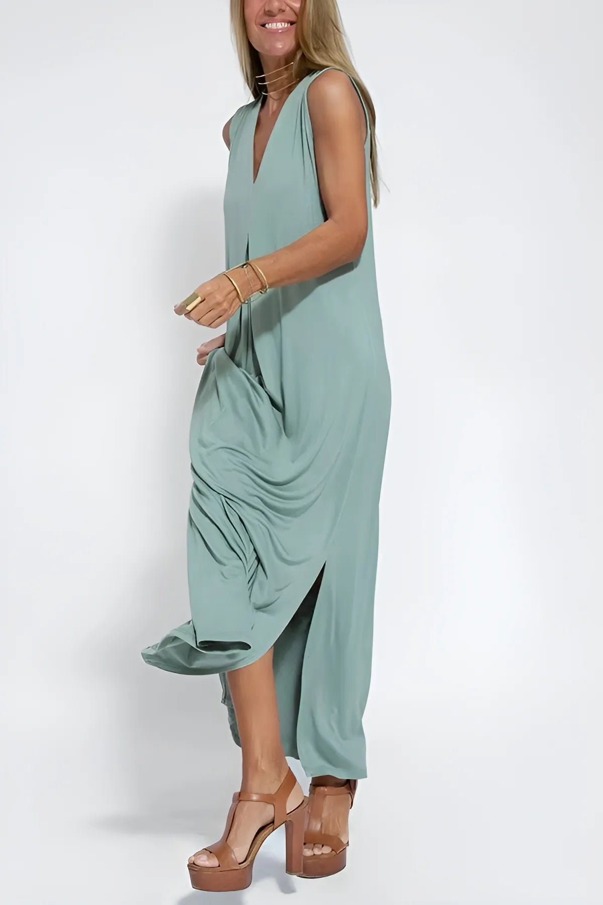 Susanne | Stylish Comfortable Maxi Dress + Free Cardigan