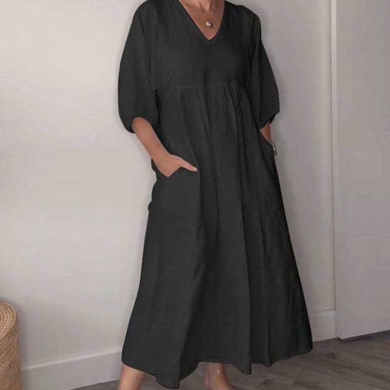 Cherie | Comfortable V-Neck Casual Dress