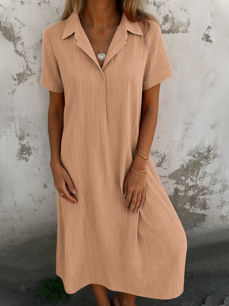 Jacky | Classic Midi Dress – Simple, Relaxed & Timeless