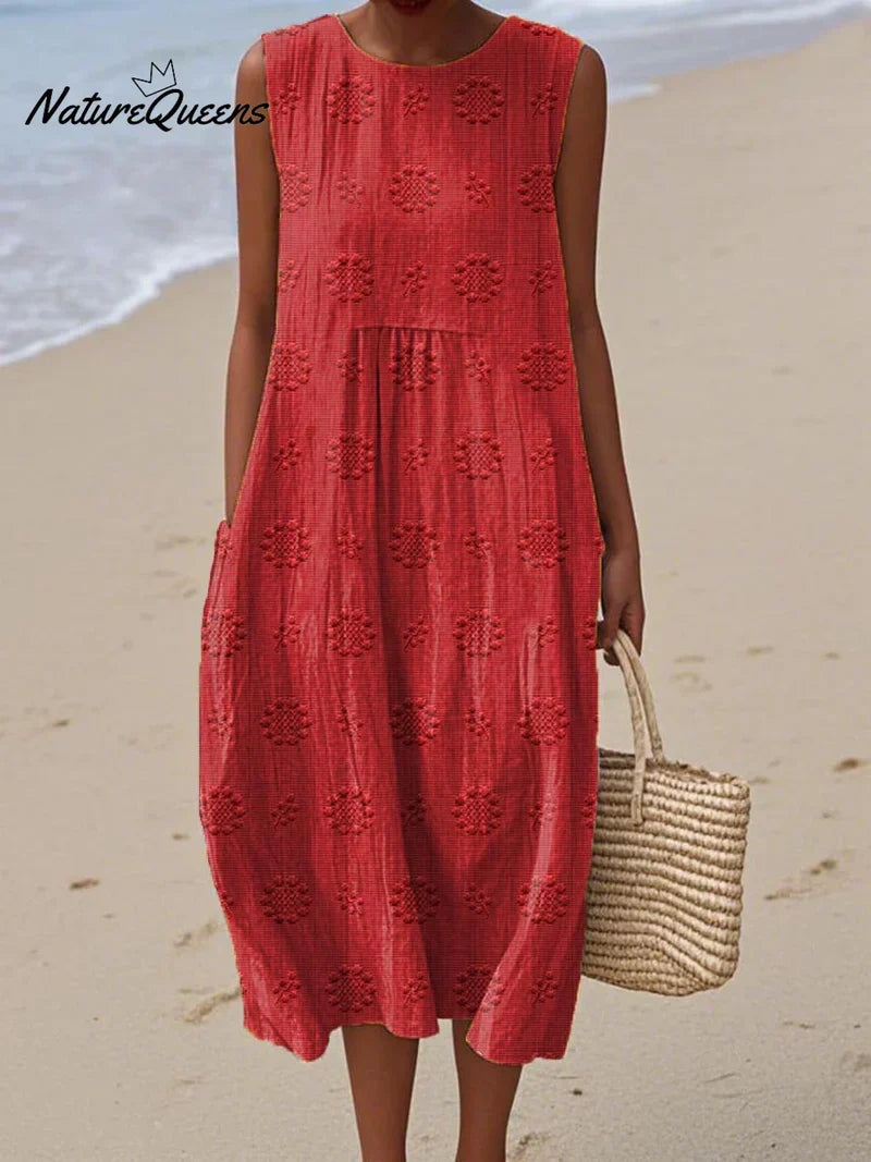 Élodie | Embroidered Sleeveless Dress
