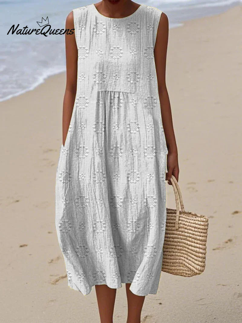 Élodie | Embroidered Sleeveless Dress