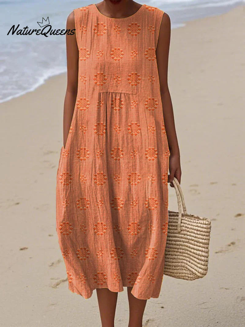 Élodie | Embroidered Sleeveless Dress