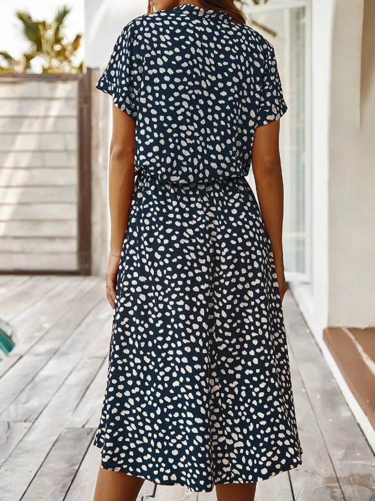 Louise | Button-Front Midi Dress – Soft, Relaxed & Effortless