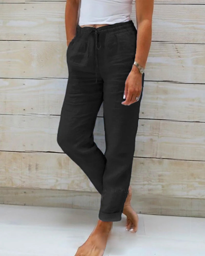 Lena | Casual Pants with Drawstring