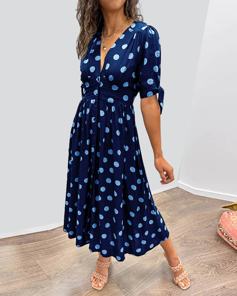 Kim | Elegant Polka Dot Dress