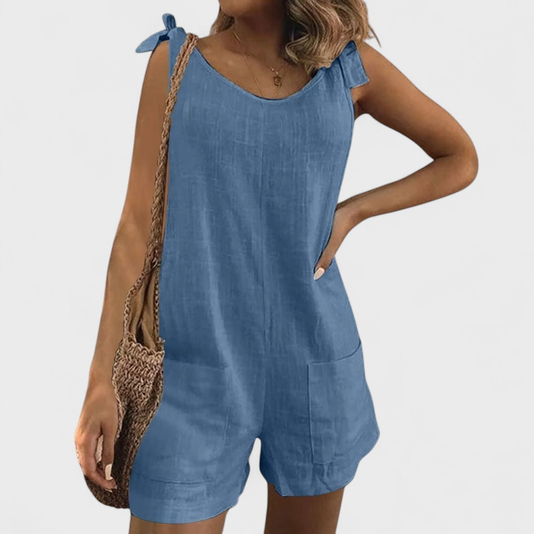 Debby | Jumpsuit with Shoulder Ties And Pockets