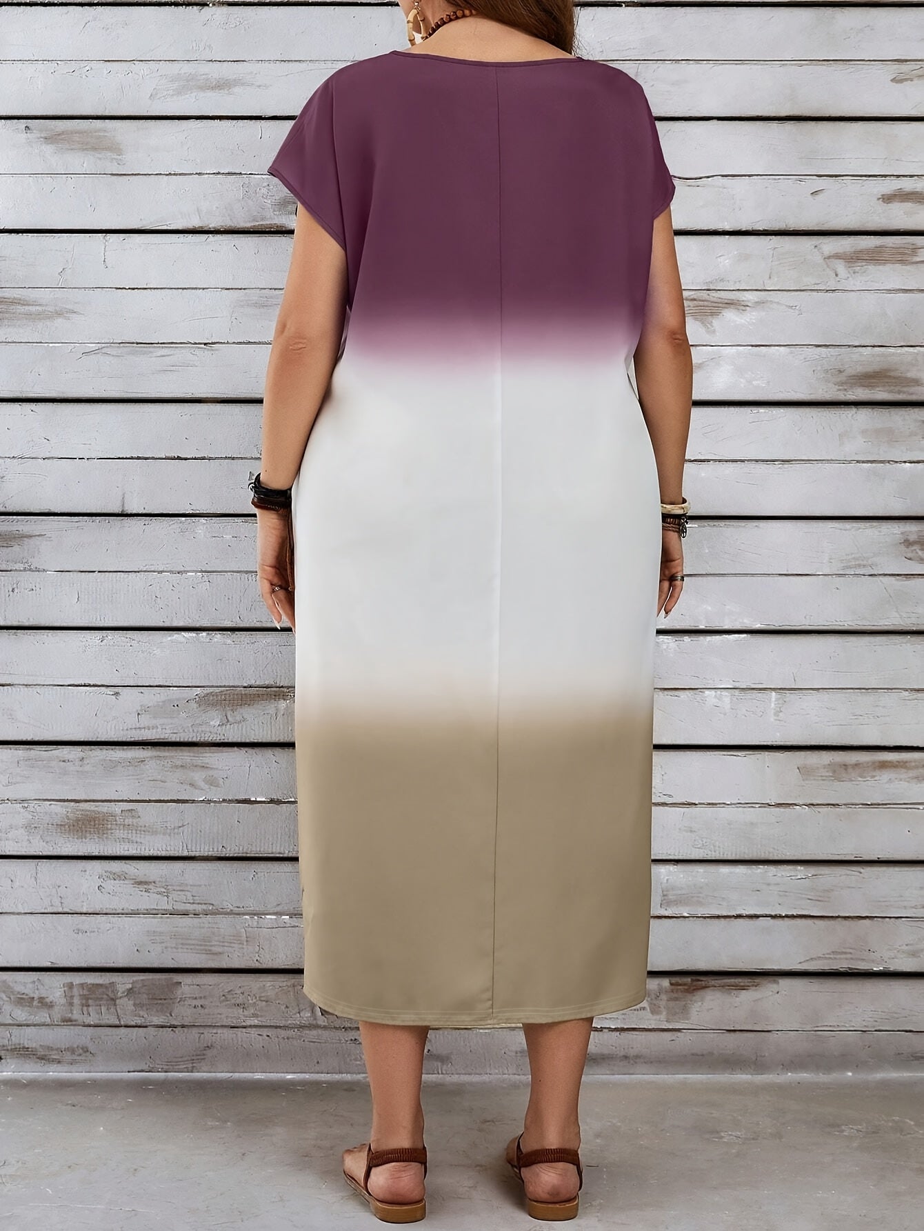 Randa | Elegant Big Sized  Ombre Maxi Dress – Lightweight, Flowy & Comfortable
