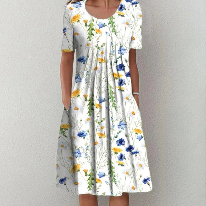 Janet | Stylish and Casual Floral Dress with Pockets