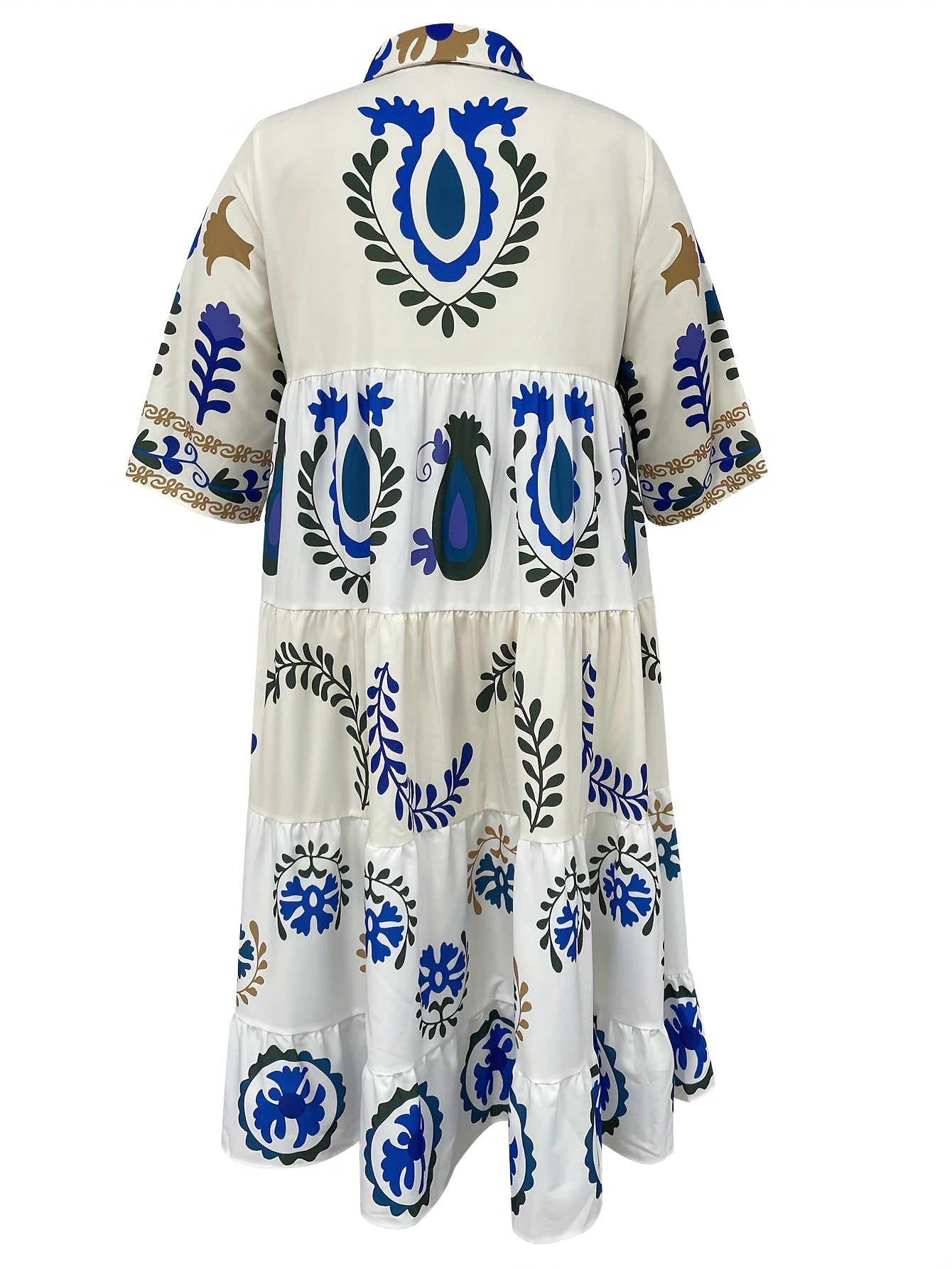 Isala  | Graphic Floral Print Maxi Dress