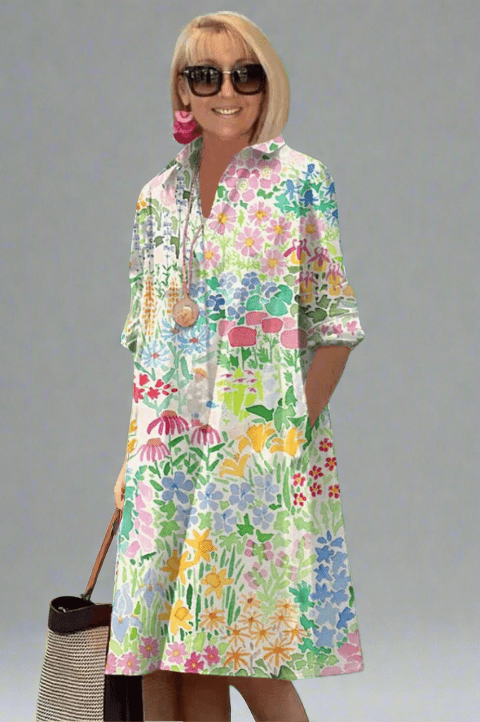 Margaret |  Elegant Floral Summer Dress for Effortless Chic