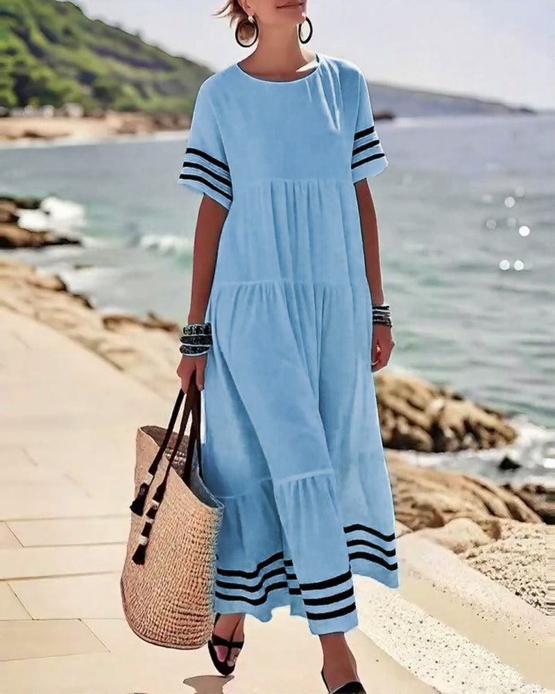 Sherilee | Relaxed Coastal Midi Dress – Breezy & Timeless