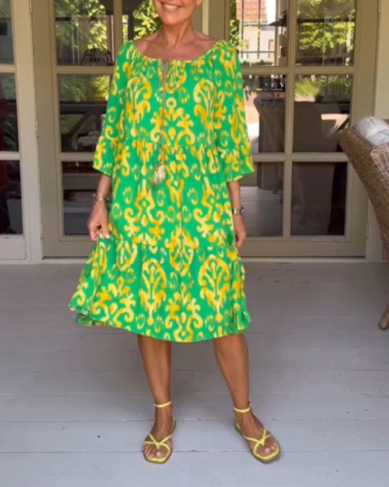 Jessy | Vibrant Abstract Dress – Light, Playful & Confident