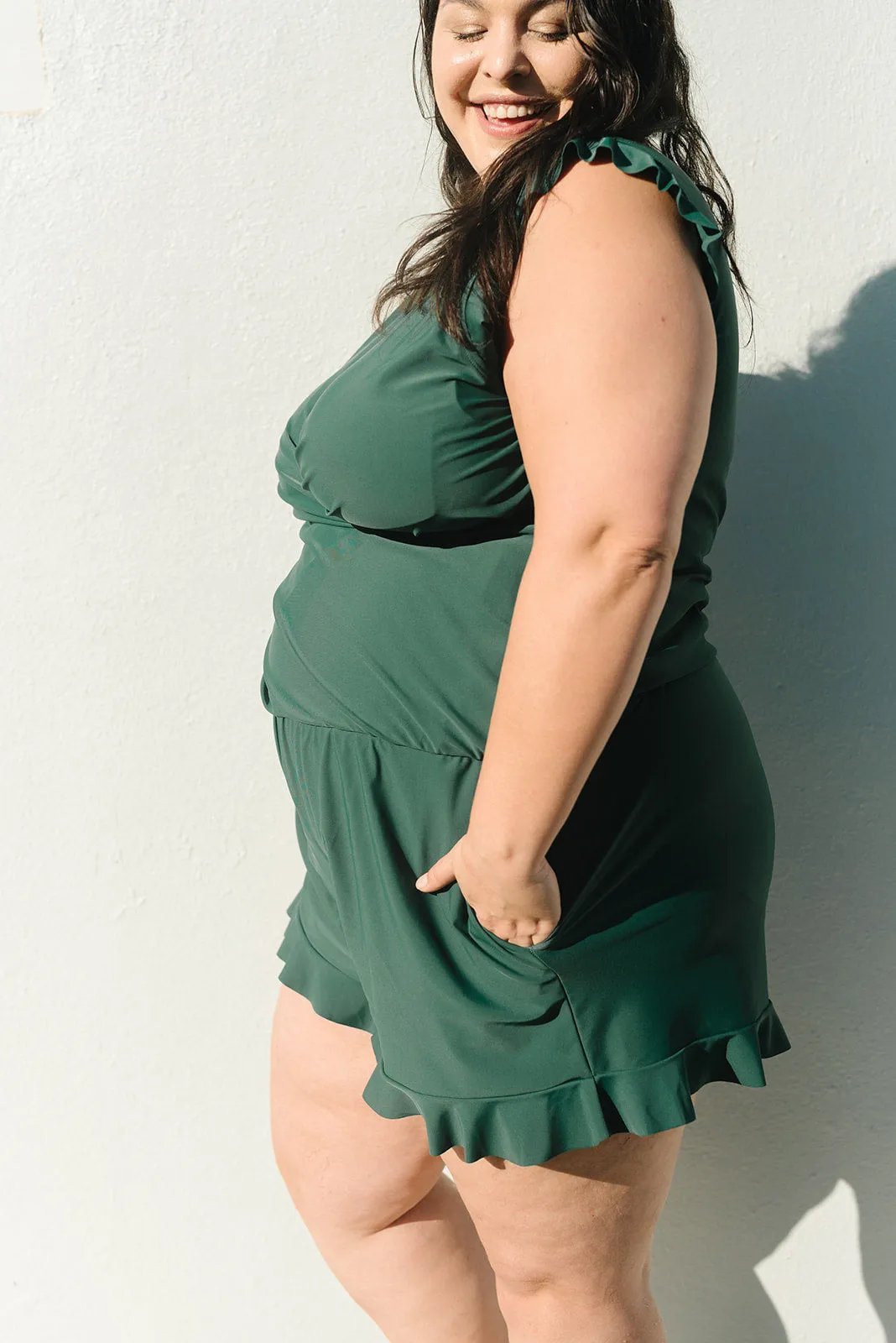 Nicole | Elegant Ruffled Swimsuit with Bust Support