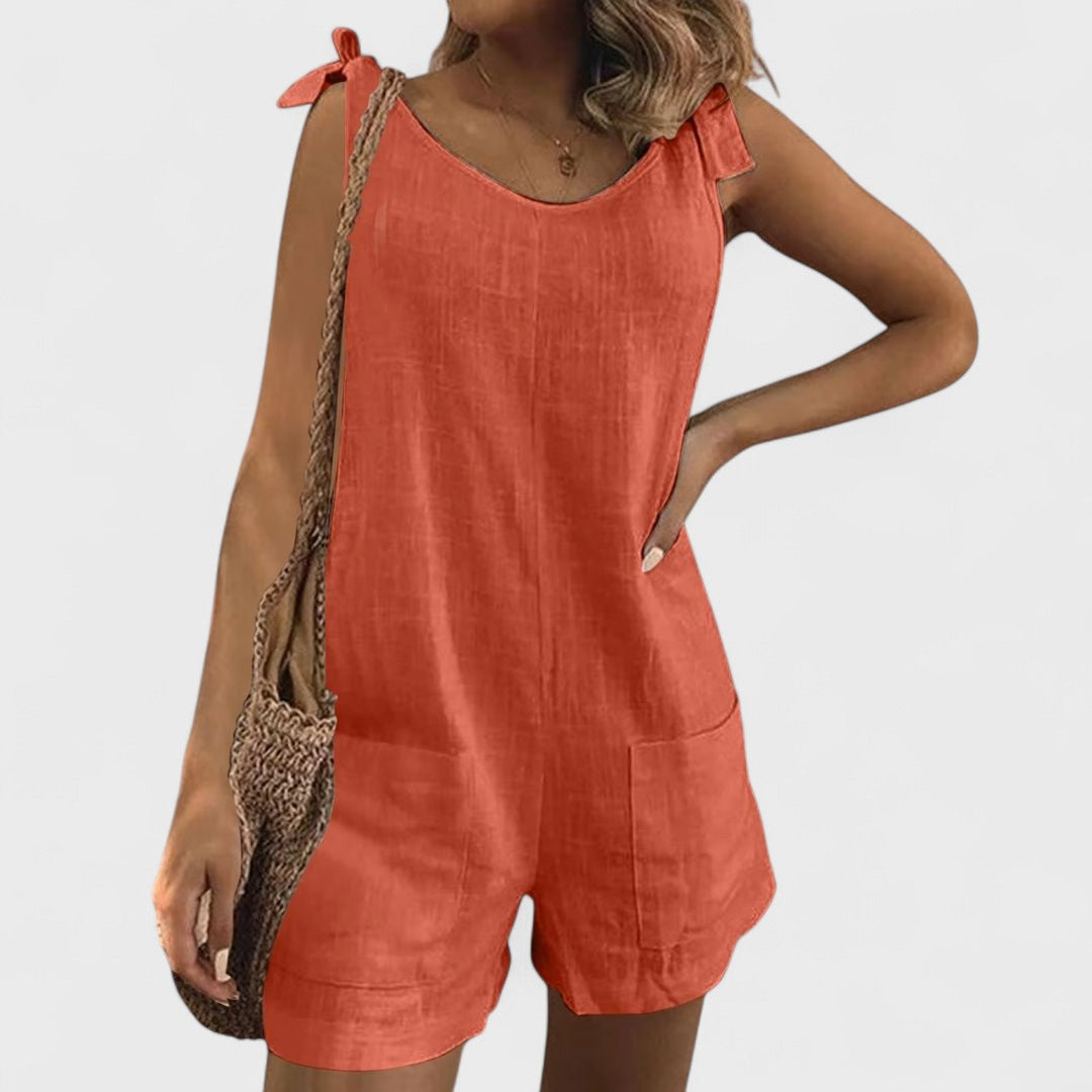 Debby | Jumpsuit with Shoulder Ties And Pockets
