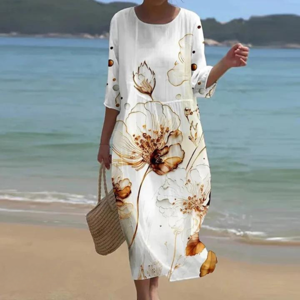 Yvonne | Floral Boho Kaftan Maxi Dress