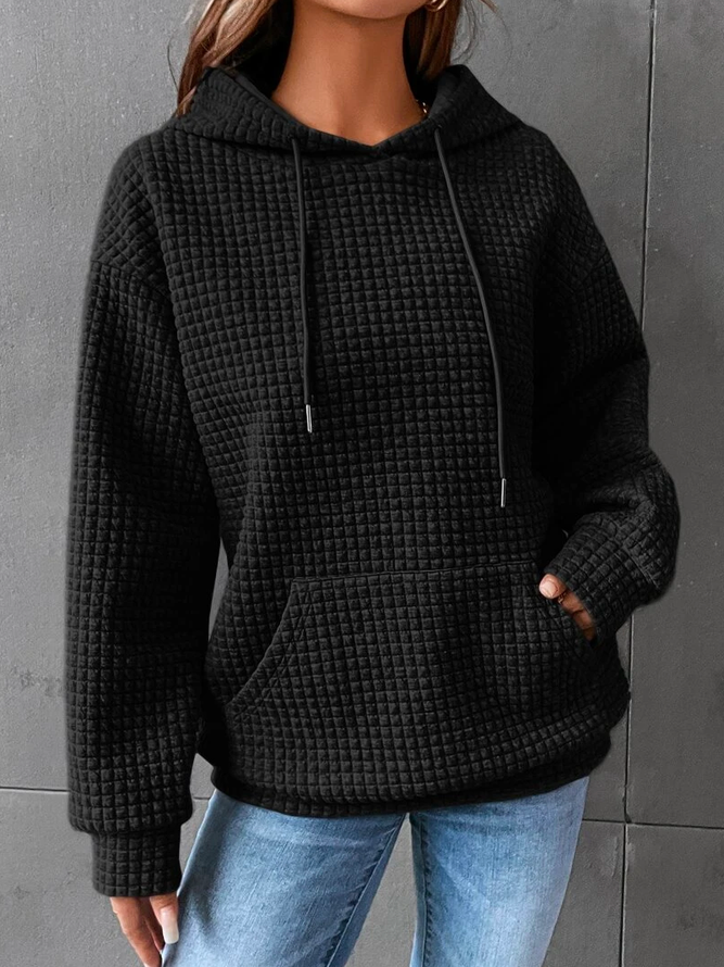 Louise | Waffle Knit Hoodie - Comfortable and Casual