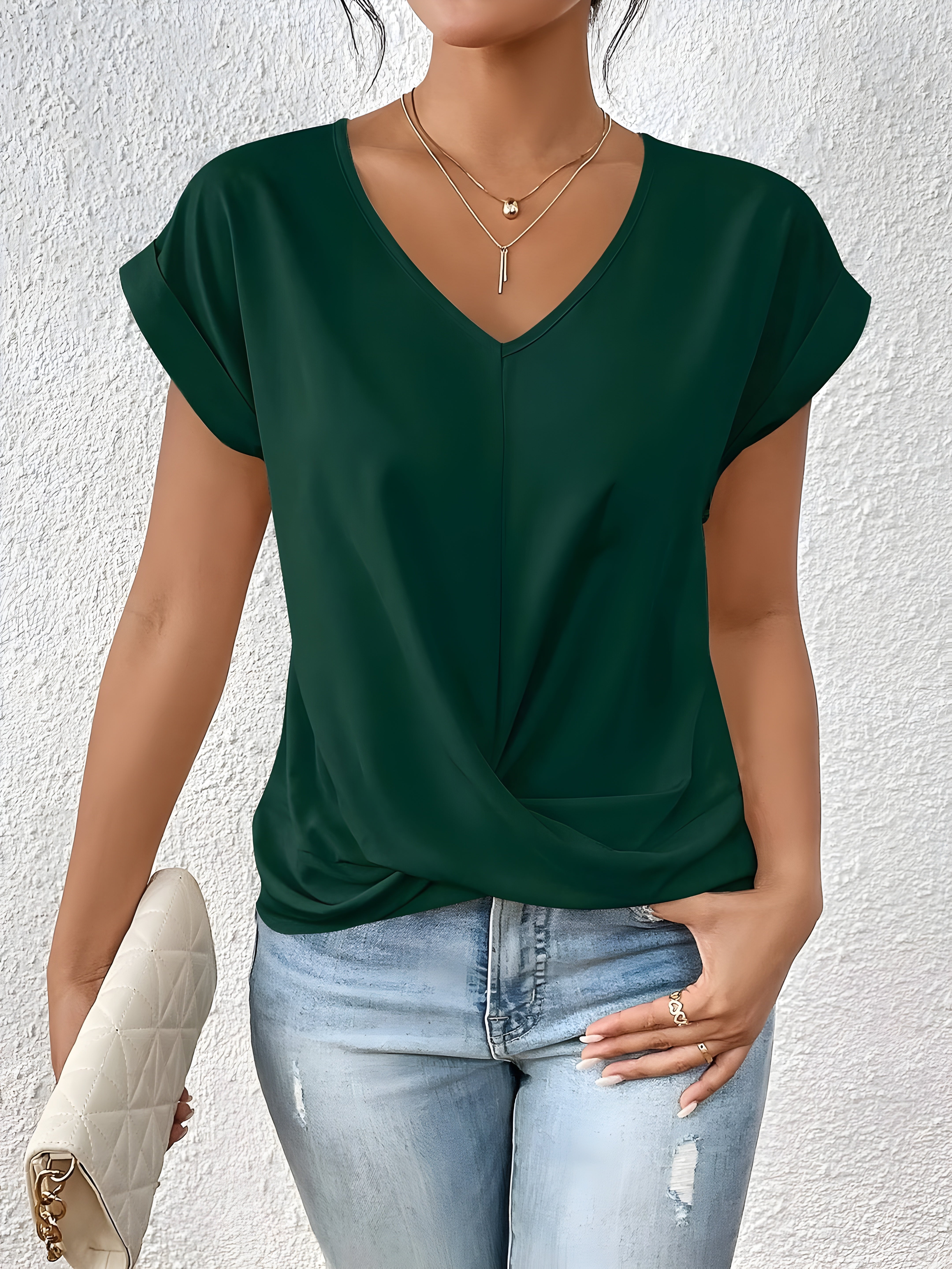 Jet | Twist Front V-Neck Top