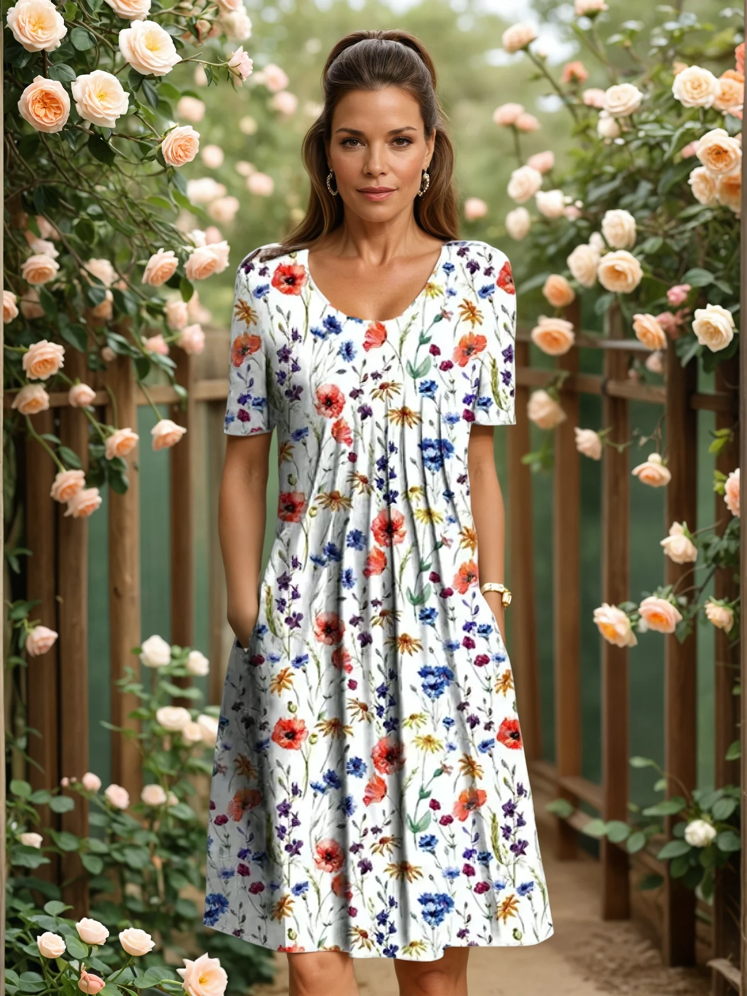 Marga | Elegant Dress With Tummy Coverage