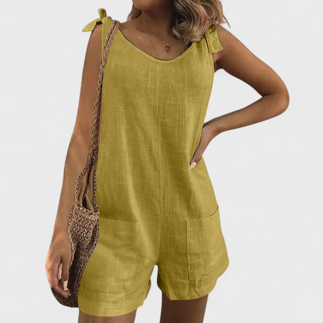 Debby | Jumpsuit with Shoulder Ties And Pockets