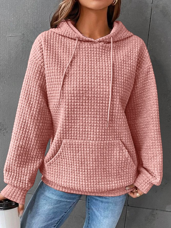 Louise | Waffle Knit Hoodie - Comfortable and Casual