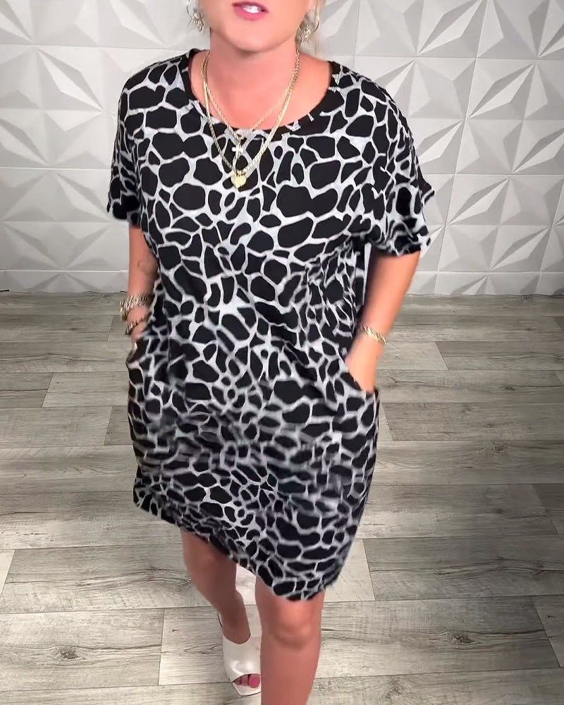 Maria | Casual Printed Dress with Round Neck