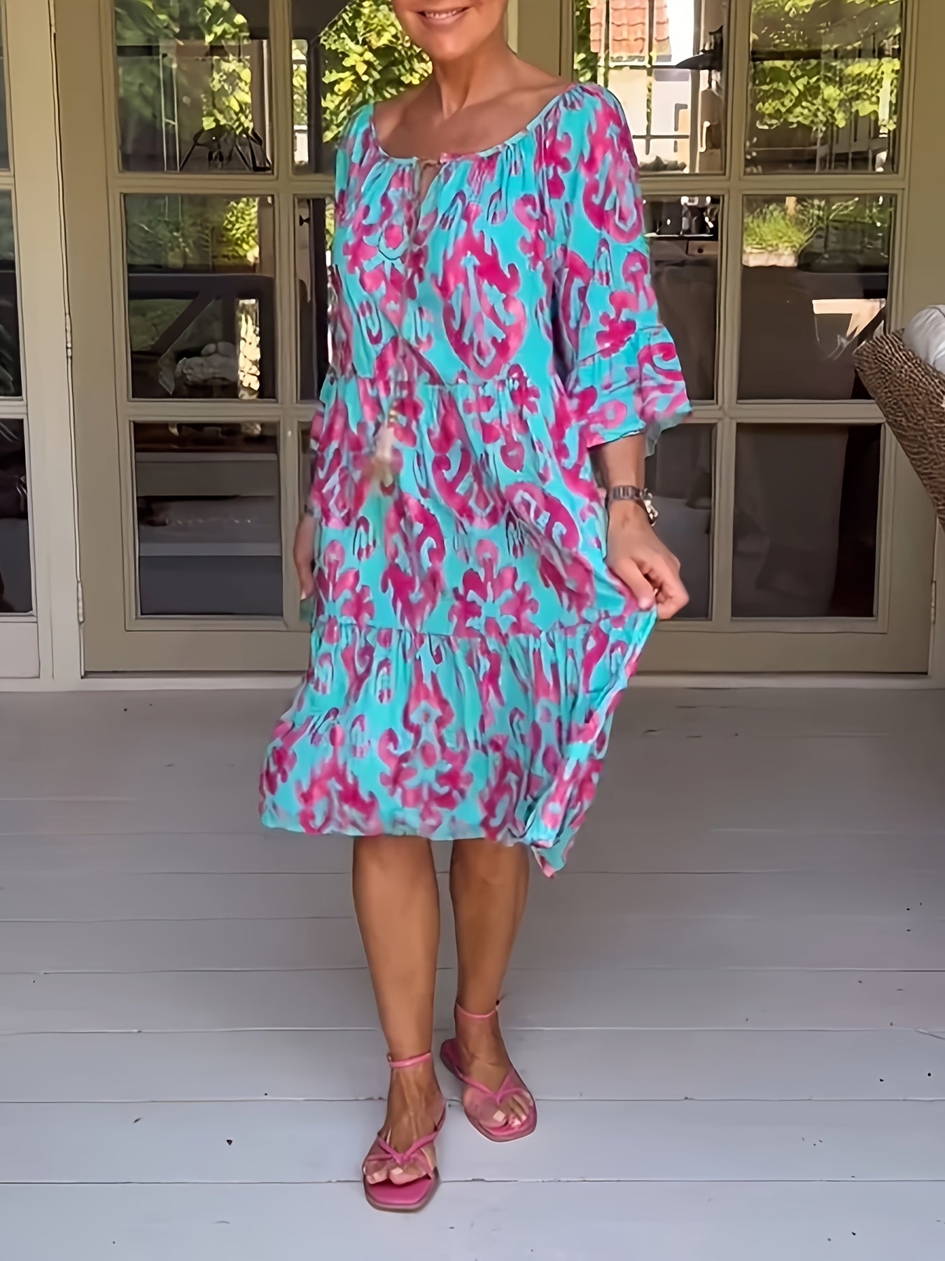 Jessy | Vibrant Abstract Dress – Light, Playful & Confident