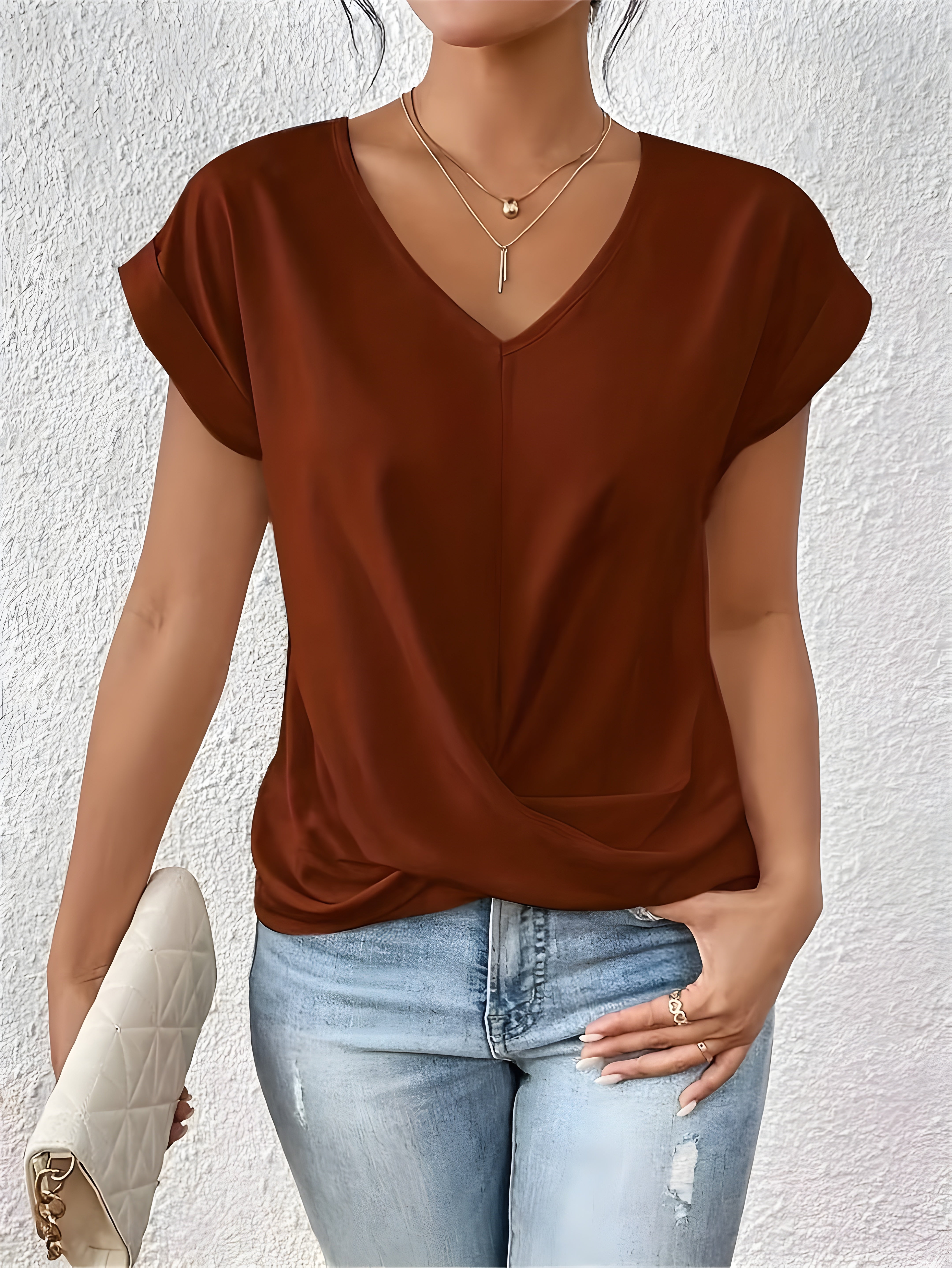 Jet | Twist Front V-Neck Top