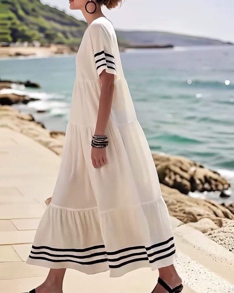 Sherilee | Relaxed Coastal Midi Dress – Breezy & Timeless