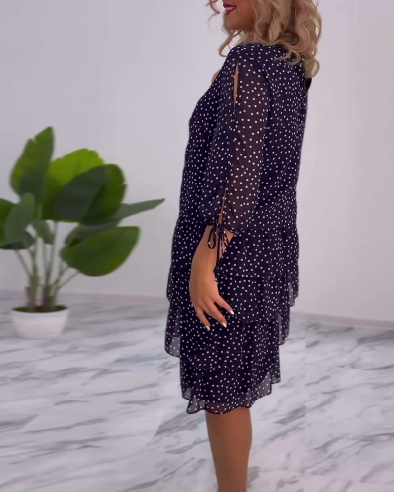 Terry | Classic Dotted Midi Dress