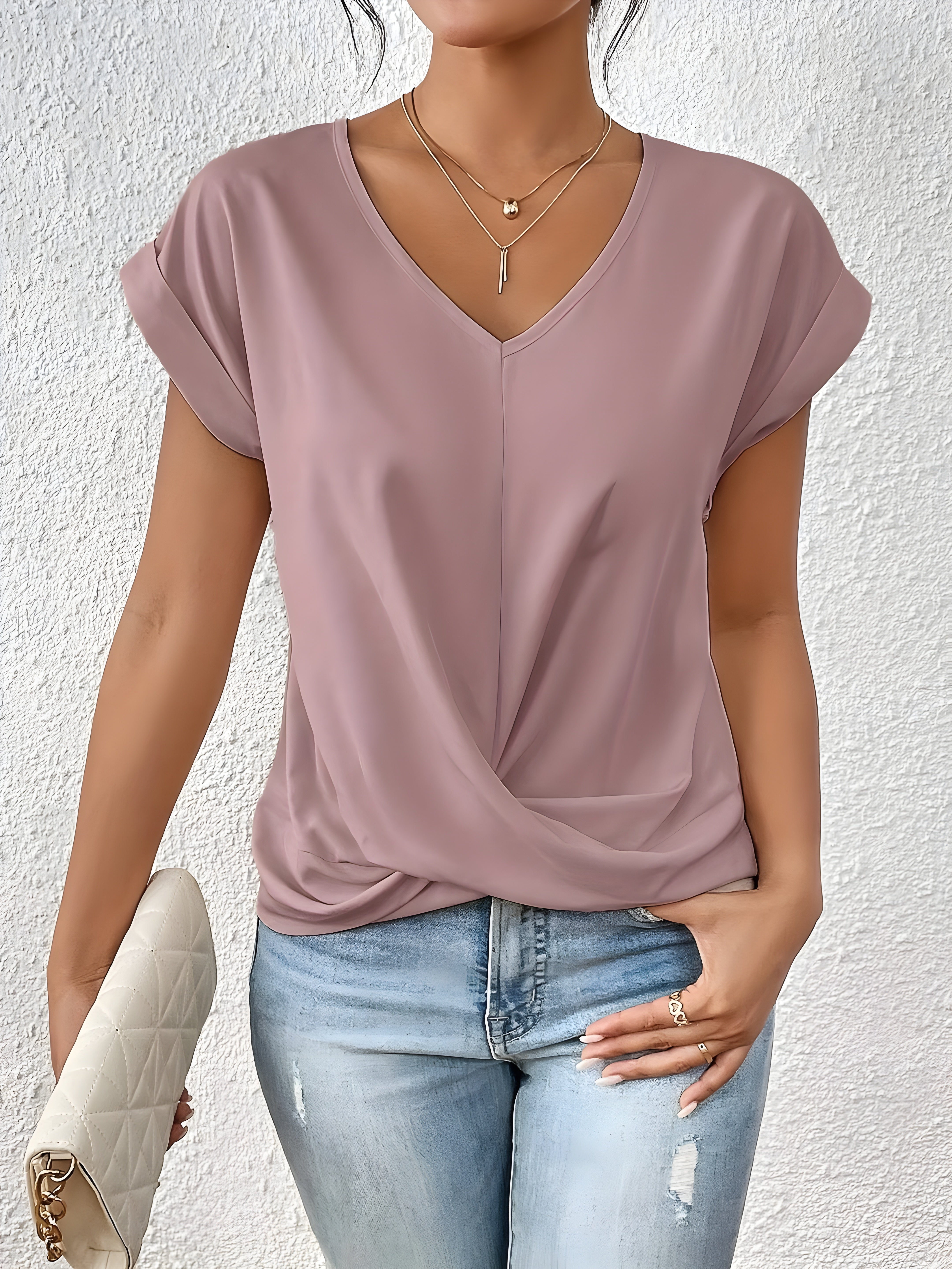 Jet | Twist Front V-Neck Top