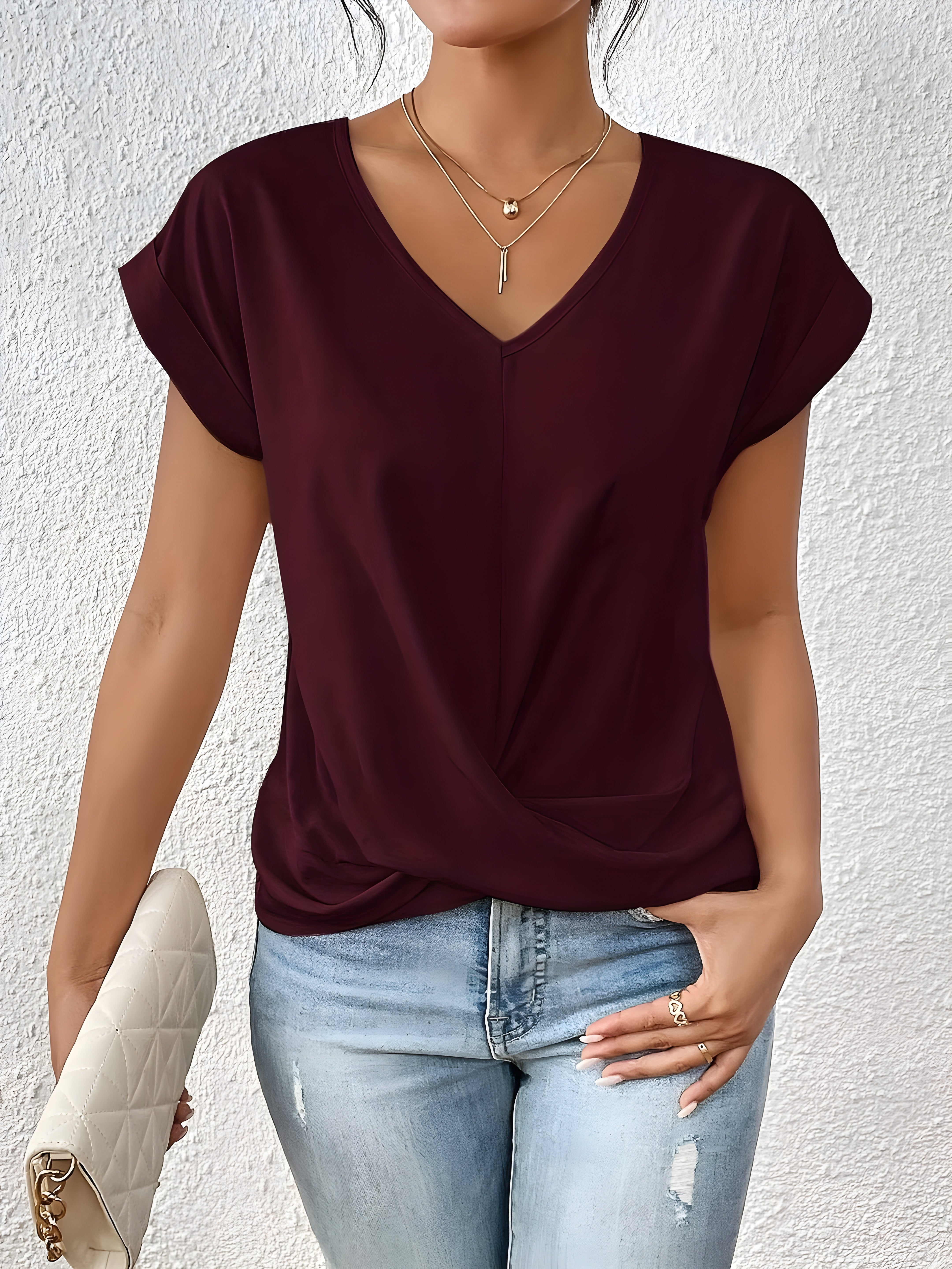 Jet | Twist Front V-Neck Top
