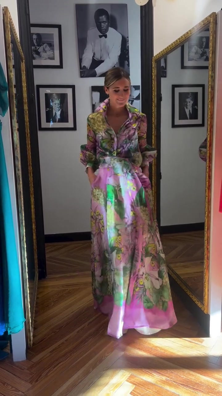Camilla | Elegant Long-Sleeved Maxi Dress