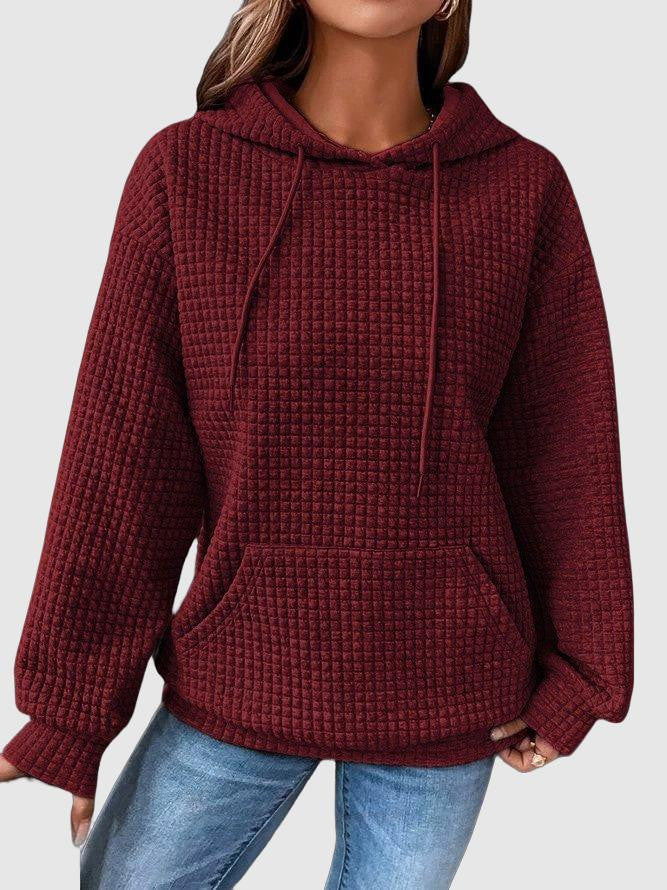 Louise | Waffle Knit Hoodie - Comfortable and Casual