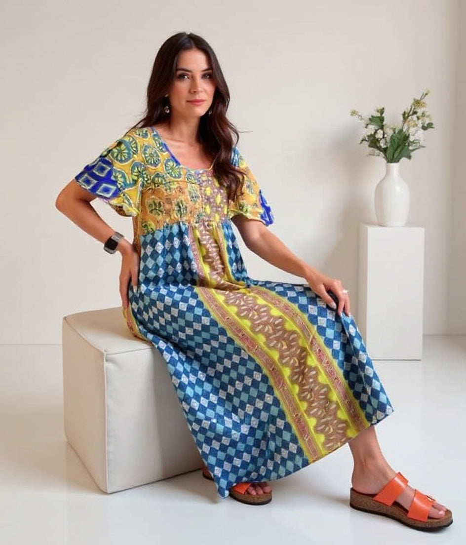 Clara | Timeless Bohemian Maxi Dress – Colourful & Flattering Design