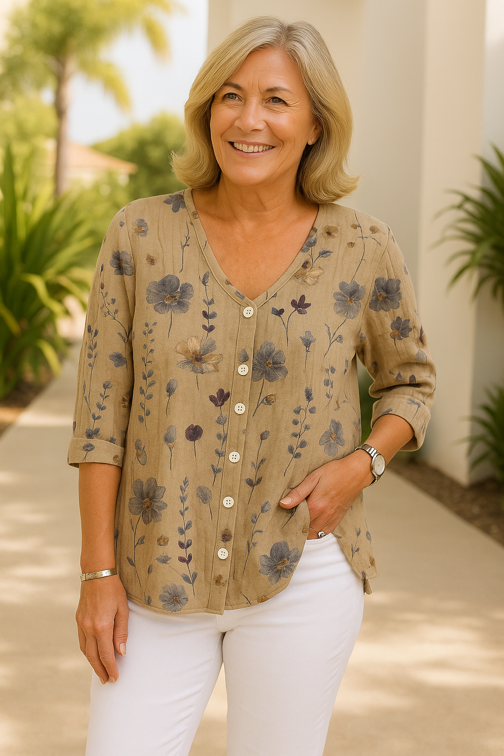 Barbara | Breathable Floral Top