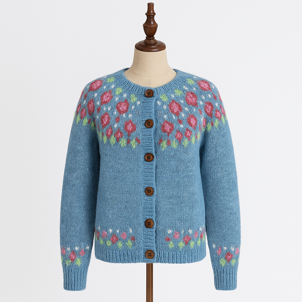 Wendy | Loose Knitted Cardigan with Pattern