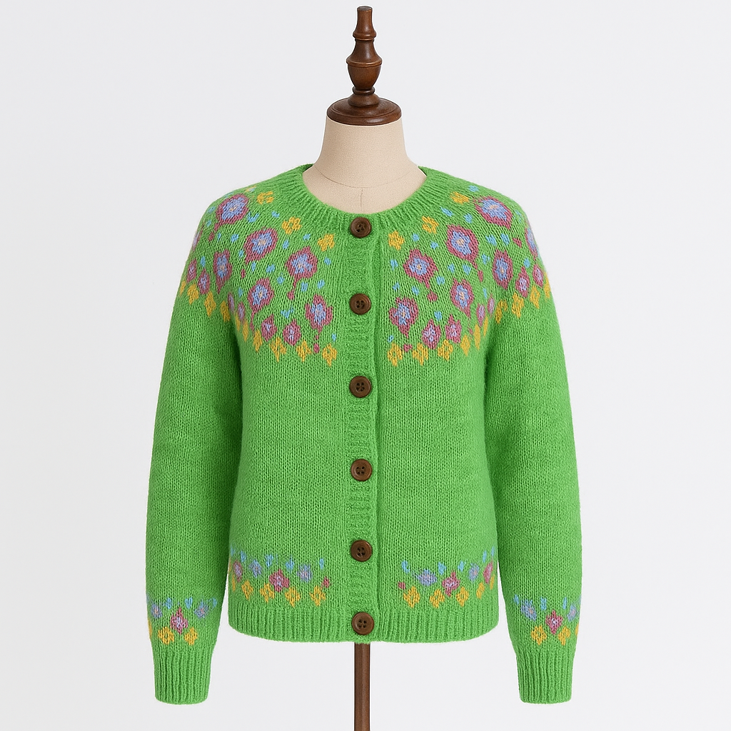 Wendy | Loose Knitted Cardigan with Pattern
