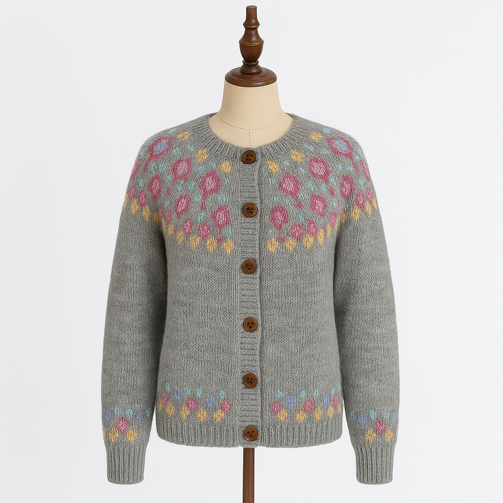 Wendy | Loose Knitted Cardigan with Pattern