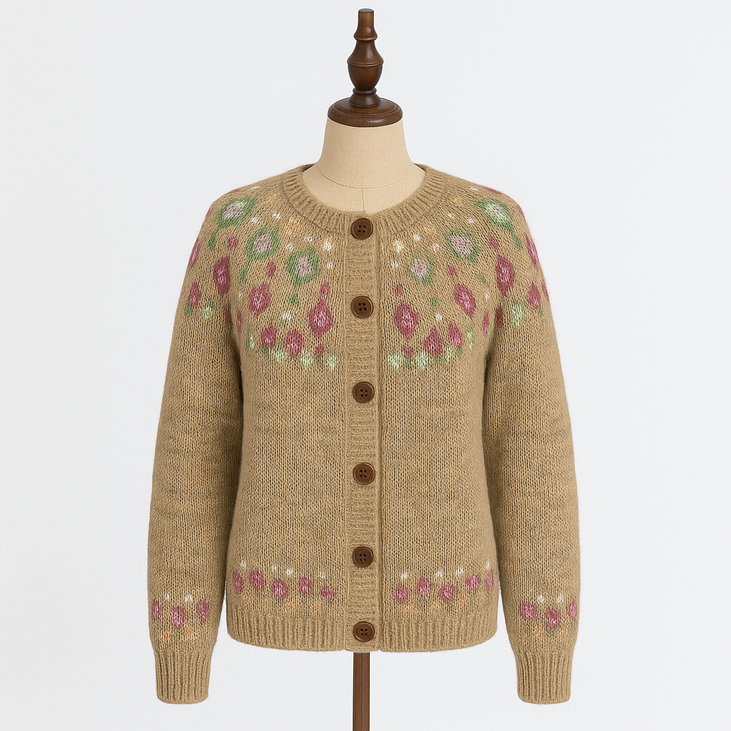 Wendy | Loose Knitted Cardigan with Pattern