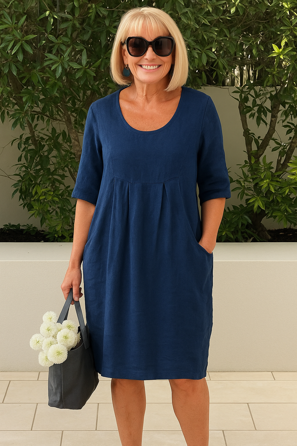 Mandy | Comfortable Casual Midi Dress with Pockets