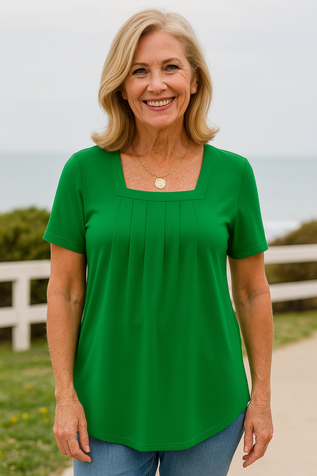 Rosy | Casual Pleated Comfort Top