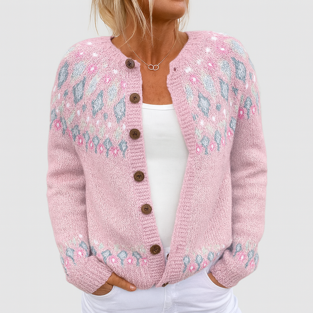 Wendy | Loose Knitted Cardigan with Pattern
