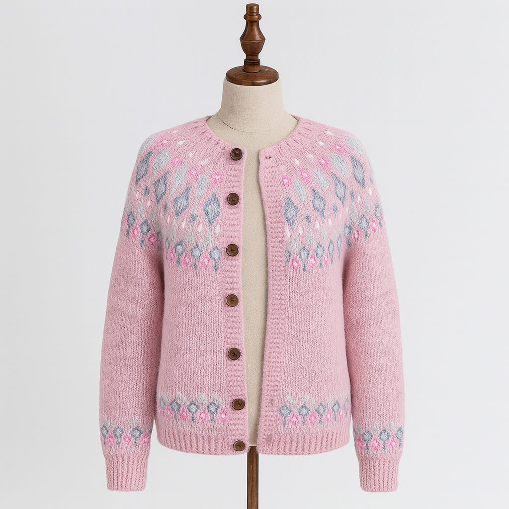 Wendy | Loose Knitted Cardigan with Pattern