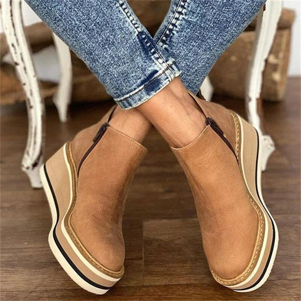 Kamala | Casual Wedge Ankle Boots